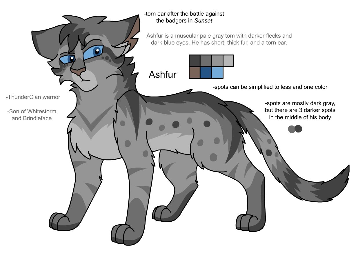 AI Art: Ashfur (Warrior cats) by @Amka_aXed