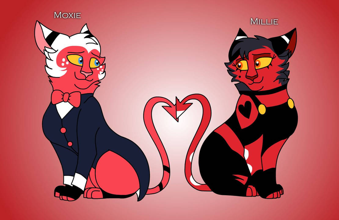 Helluva Boss Cats: Moxie and Millie by theDawnmist on DeviantArt