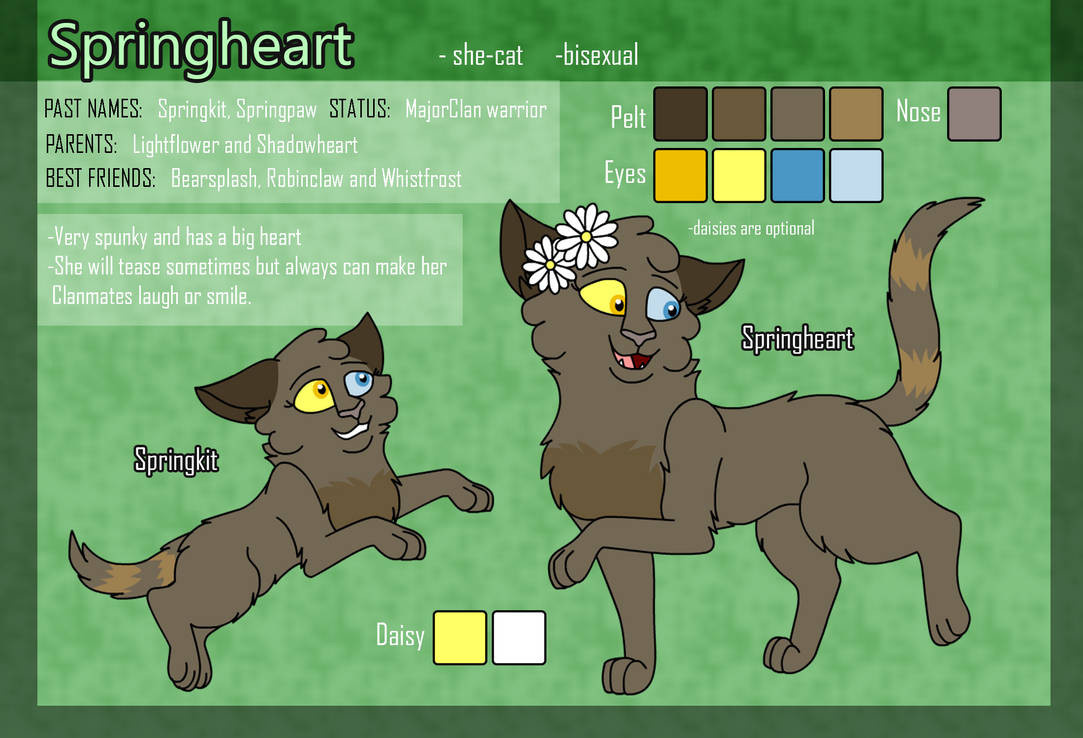 Springheart Reference Sheet Commission by theDawnmist on DeviantArt