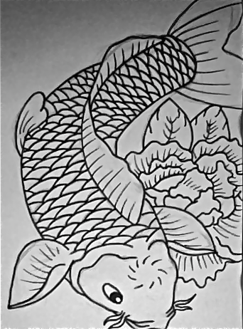 Traditional Japanese Koi Fish Tattoo Drawing - tattoo design