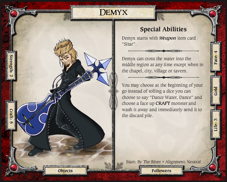 Demyx Character Card