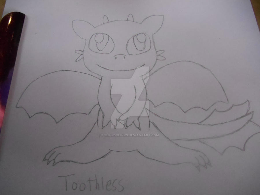 Toothless Sketch by SlinkySlinks on DeviantArt