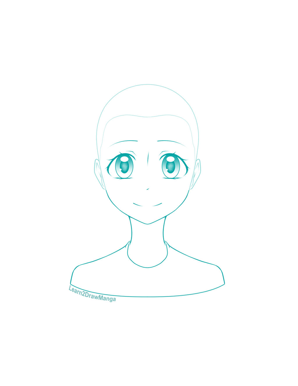 Manga girl head template by Love2DrawManga on DeviantArt