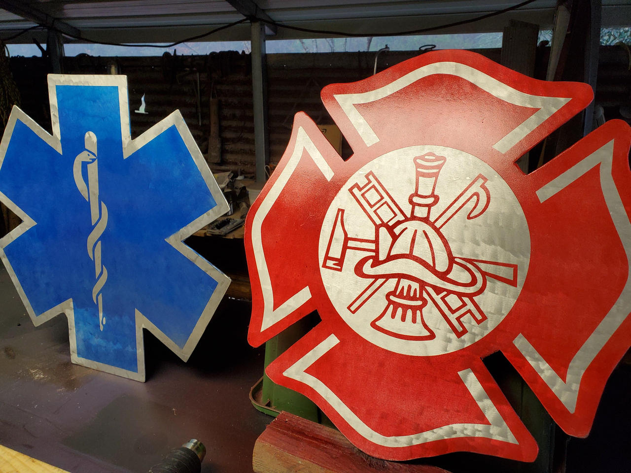 Fire department, Emergency medical signs by BurntFingerForge on DeviantArt
