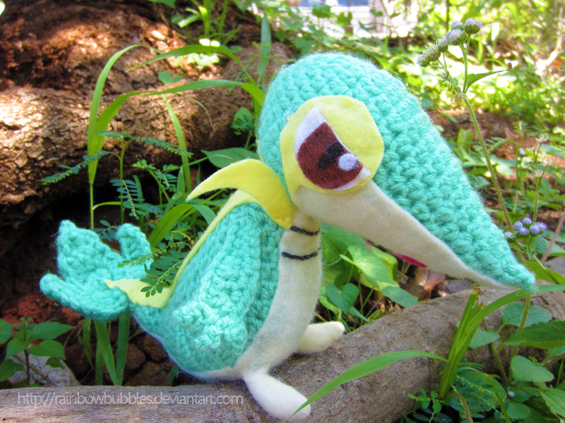 Commission:  Snivy Amigurumi Fanplush