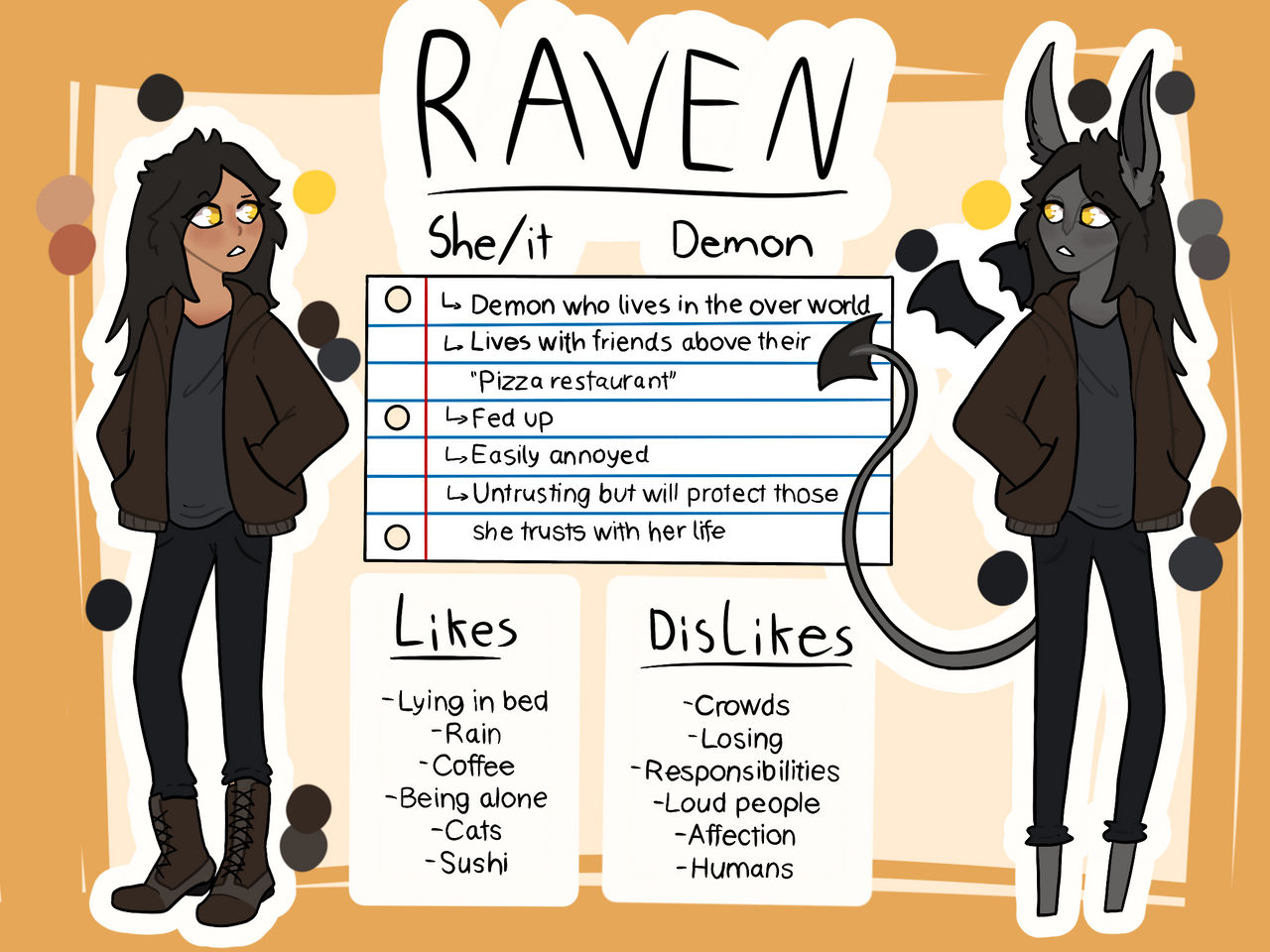Raven reference sheet by Fl0atingBubbles on DeviantArt