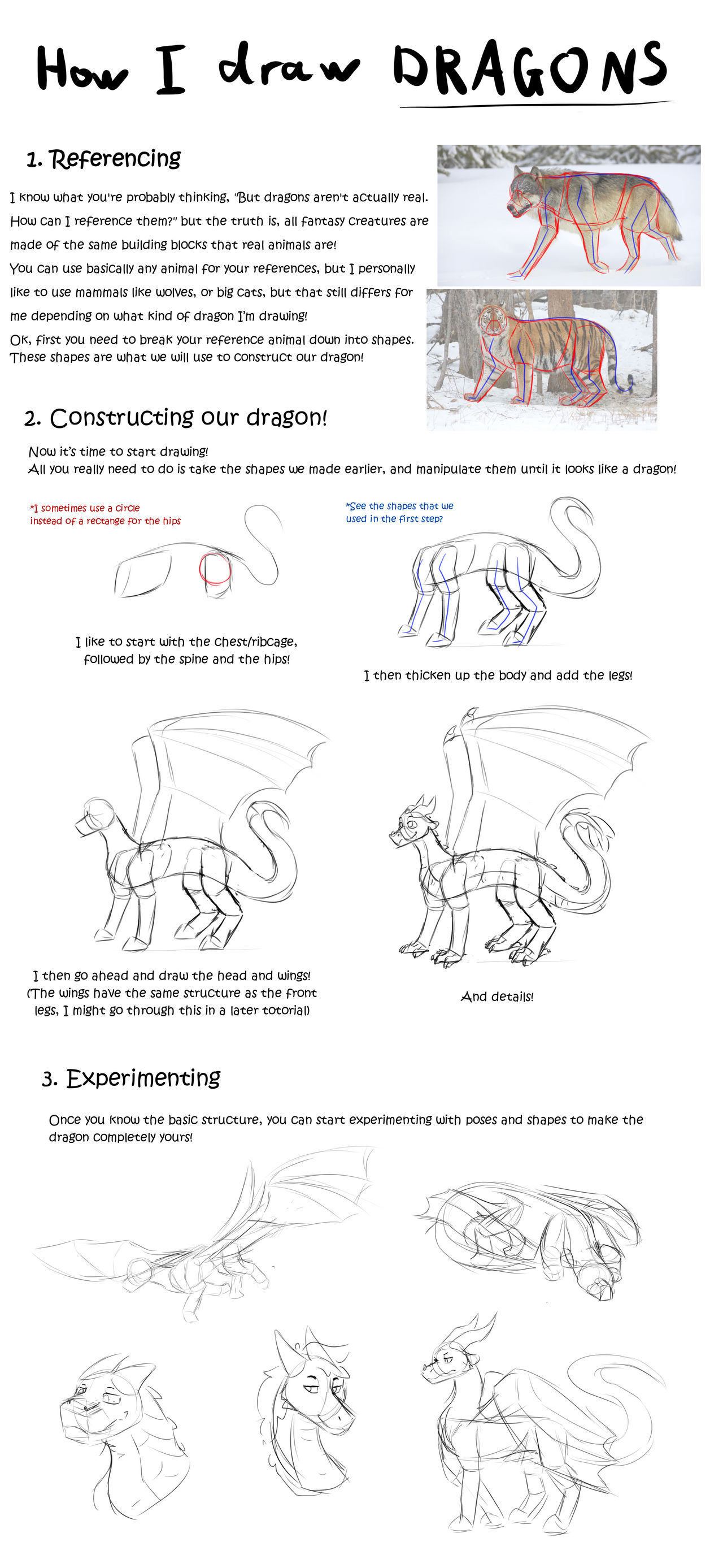 Basic dragon tutorial by Fl0atingBubbles on DeviantArt