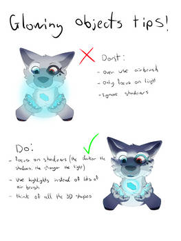 Drawing glowing object art tips