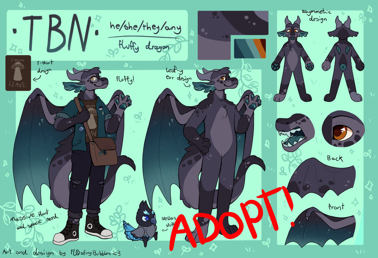 Floofy dragon adopt by Fl0atingBubbles on DeviantArt