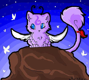 MS paint cat by Kazzuku