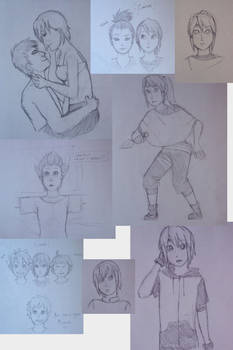 Sketchdump: Gaara, Kiara, Akane