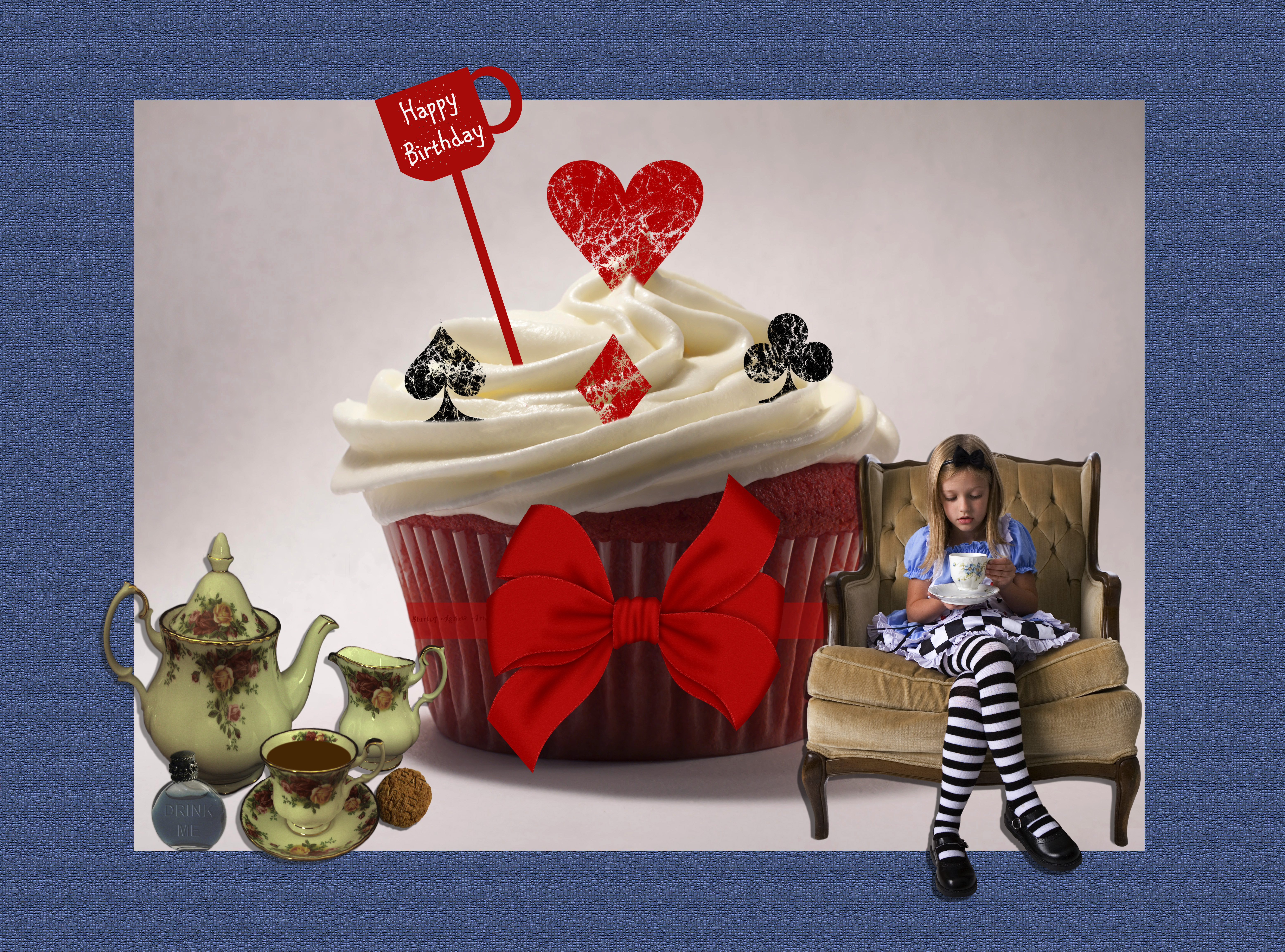 Alice's Birthday Tea by Shirley-Agnew-Art