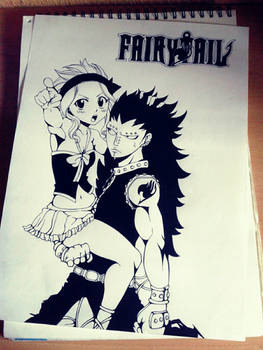 Levy Mcgarden and Gajeel Redfox drawing