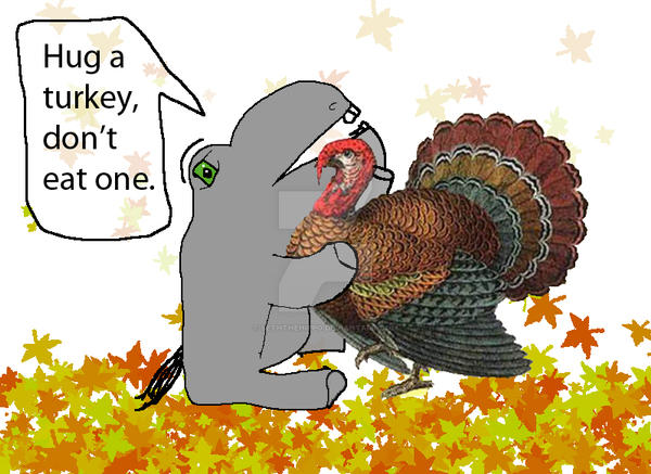 Turkeys Hugging Seth Hugging a Turkey by SethTheHippo on DeviantArt