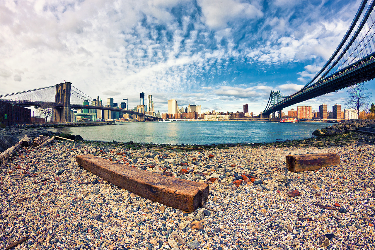 Sandy between the bridges