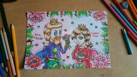 For Jellybabiebunny:King Thristle and Queen Rose