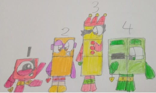 Numberblocks 1-4 Drawing by HeartspingTheNBFan on DeviantArt
