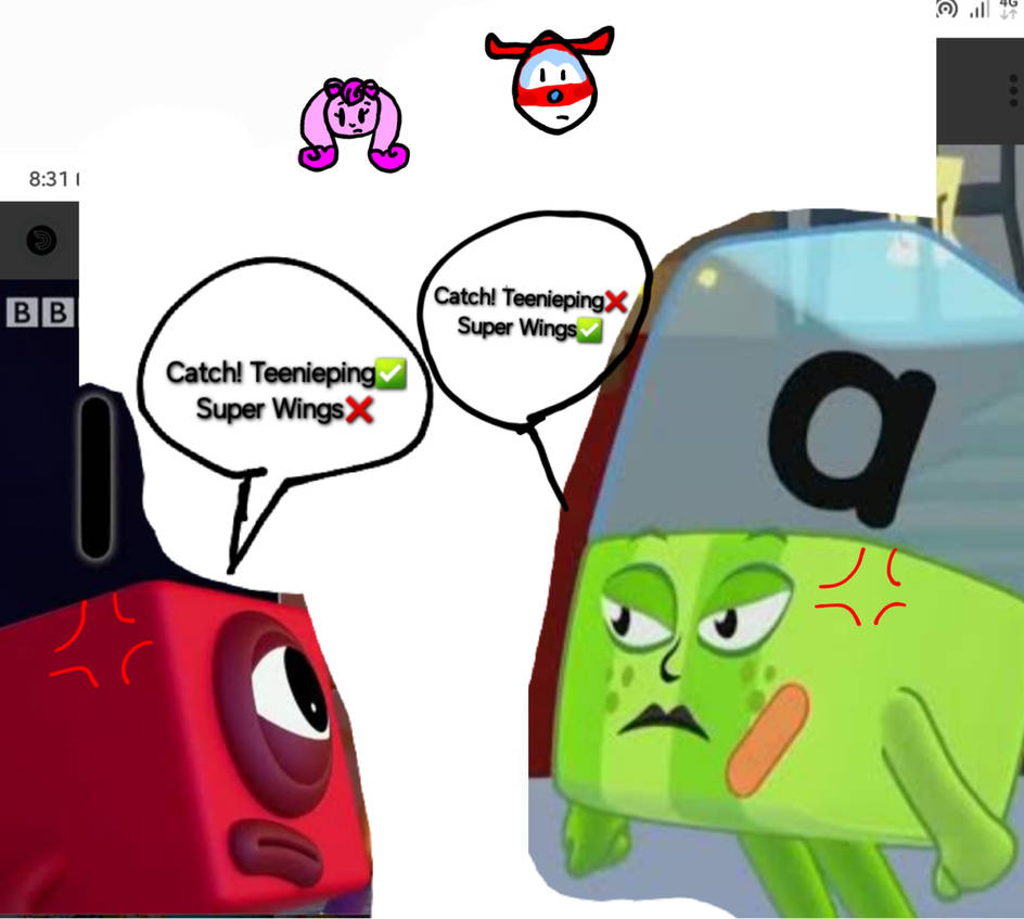 Alphablocks R Angry Numberblocks 1 And Alphablocks A Are Angry by HeartspingTheNBFan on ...