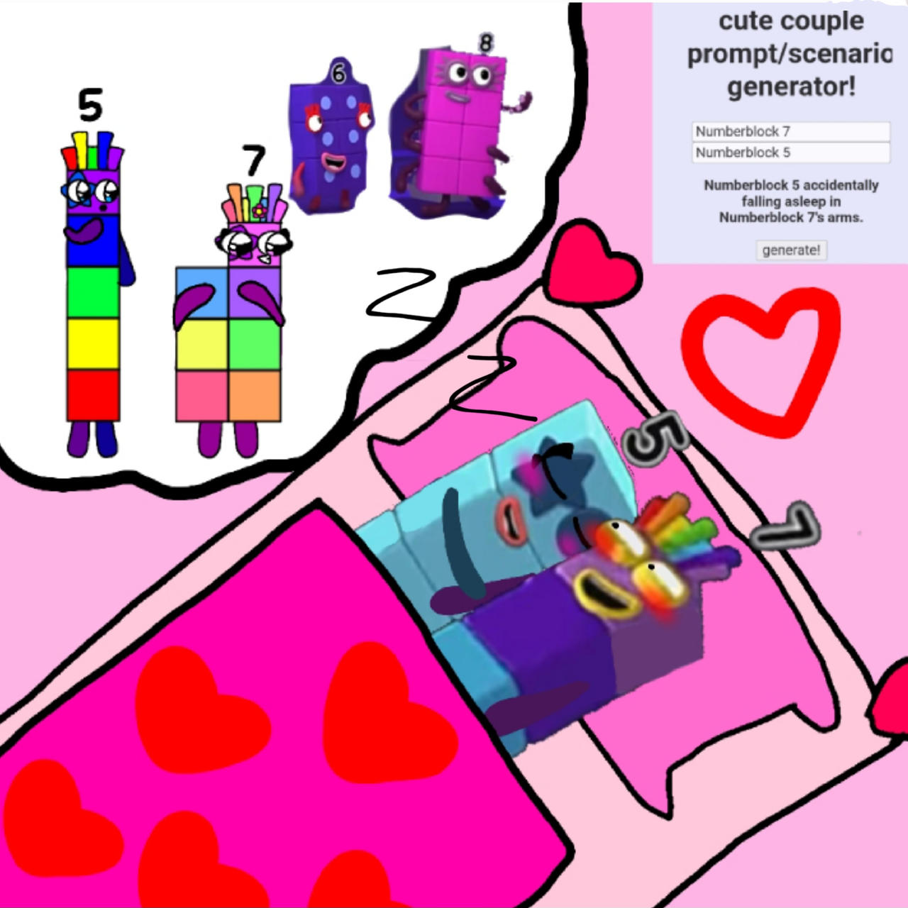 Sleep Number Blocks Falling Numberblocks