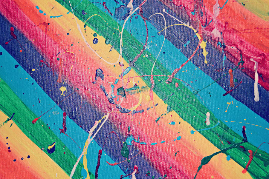 Rainbow Paint Splatter Texture 1