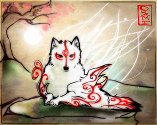 Okami Chubbywolf by FionaHsieh