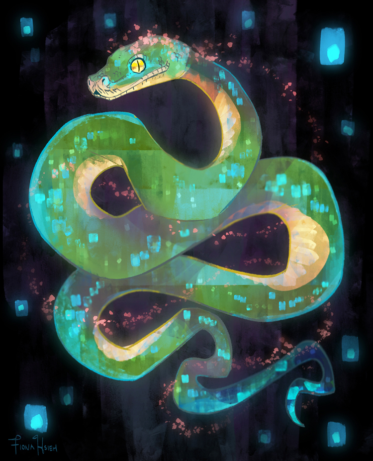 Green Tree Python by FionaHsieh on DeviantArt