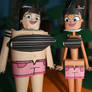Katie and Sadie from Total Drama in papercraft