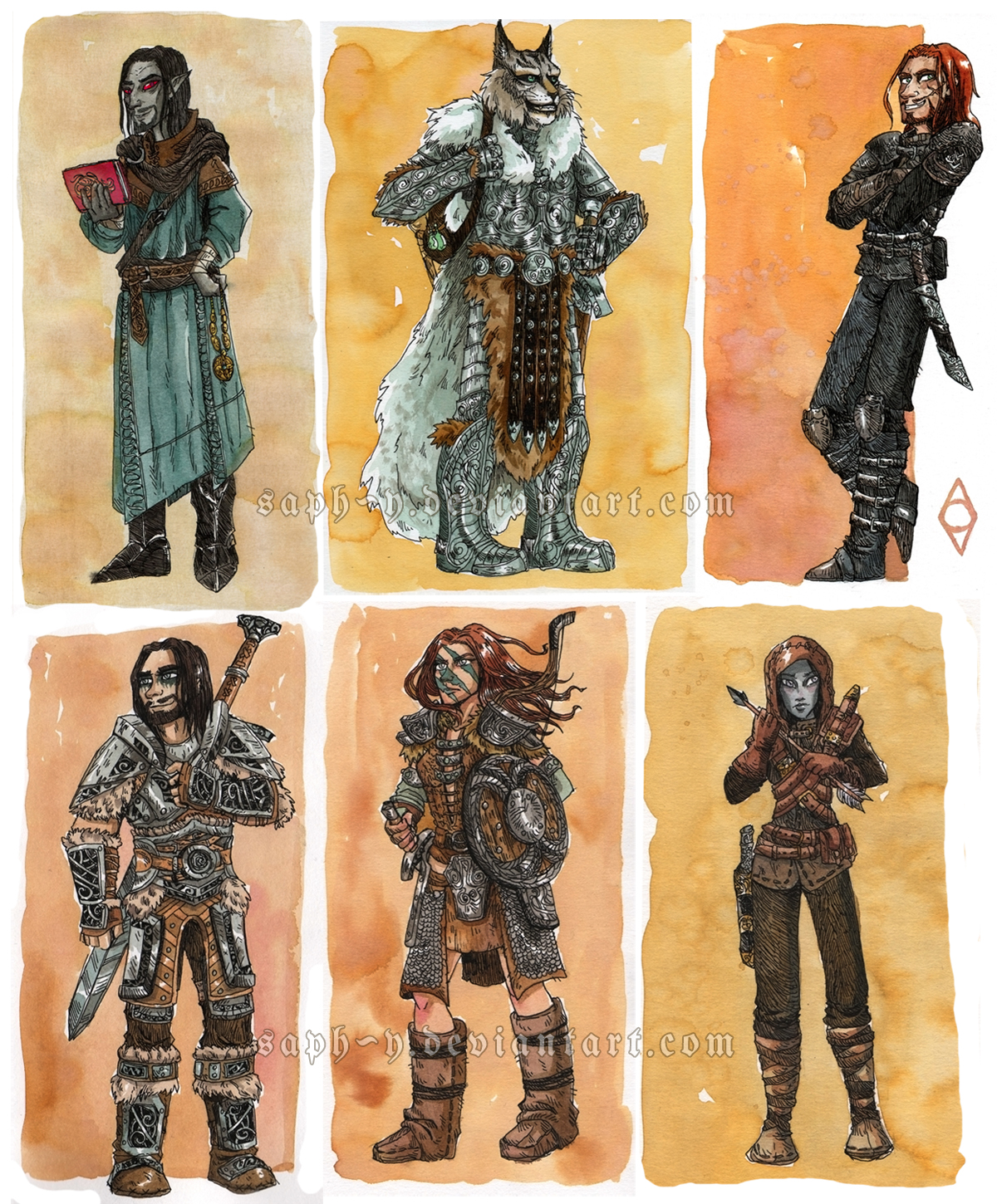 A Bunch of Skyrim Characters