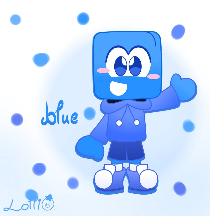 (Colourblocks) Anthro Blue by Invinciblelollipop on DeviantArt