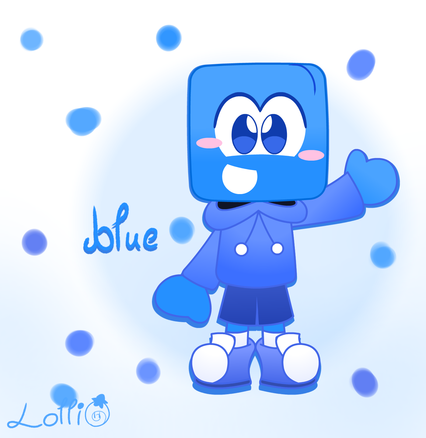 (Colourblocks) Anthro Blue by Invinciblelollipop on DeviantArt
