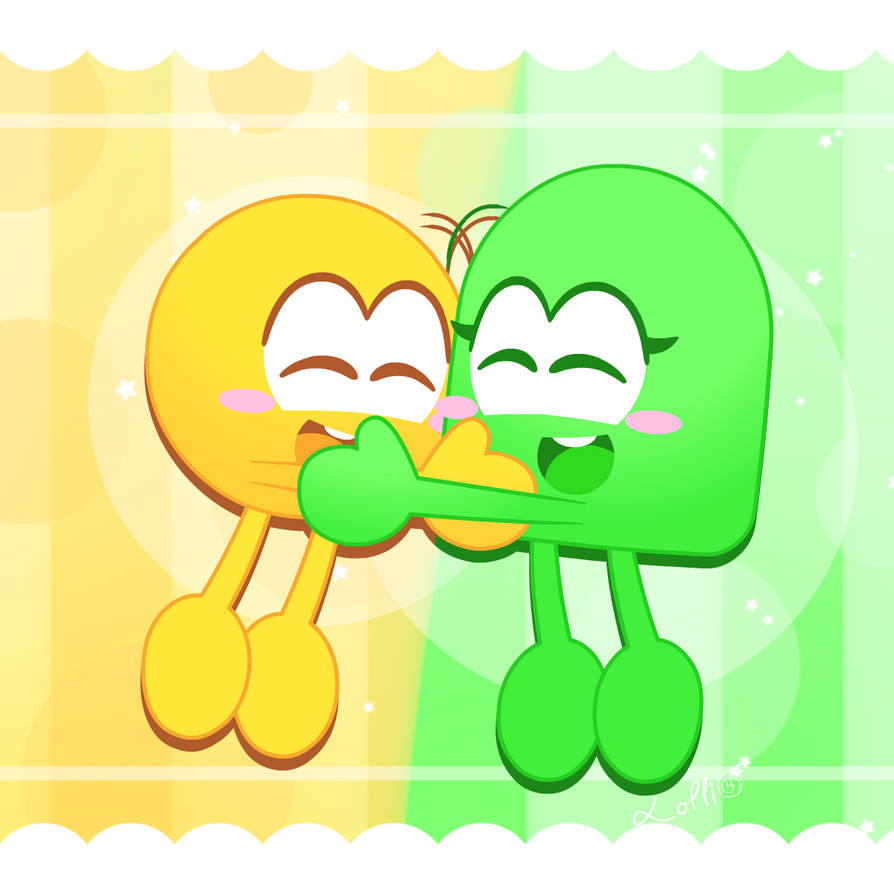 (Colourblock) Yellow x Green Hugging by Invinciblelollipop on DeviantArt