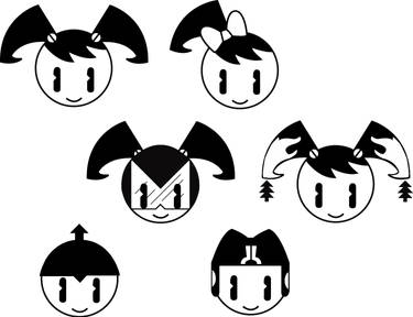 Vector Jenny heads