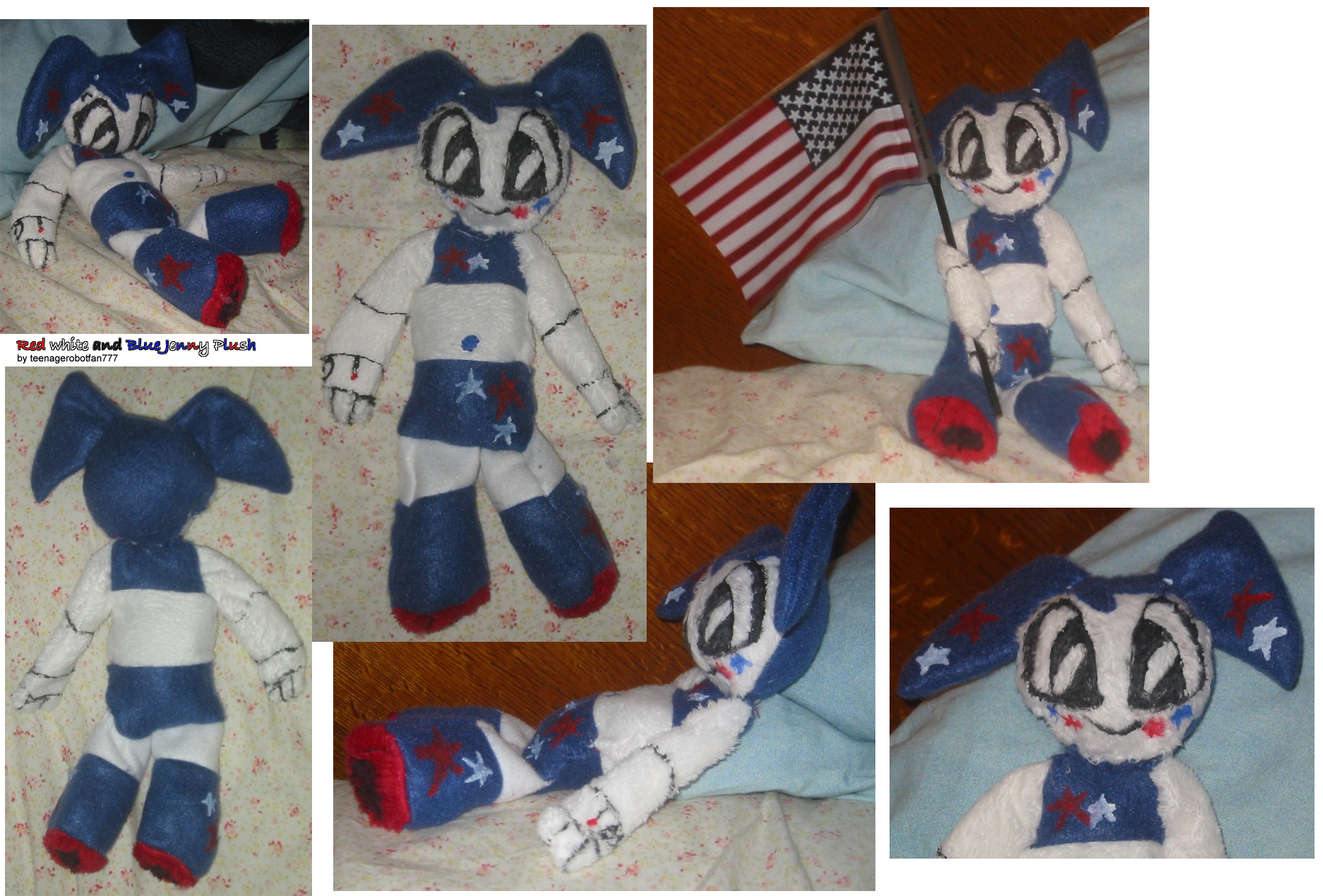 Red white and blue Jenny plush