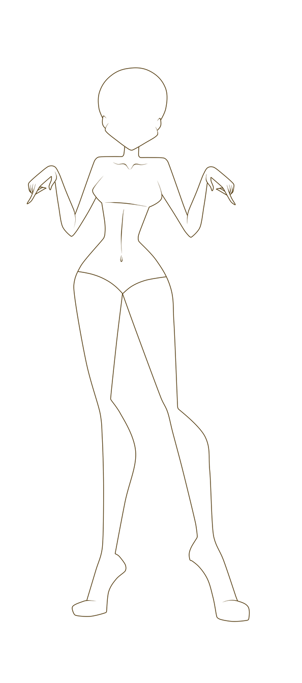 Point Pose Template Pose Outline 5 by BlessedMagic on DeviantArt