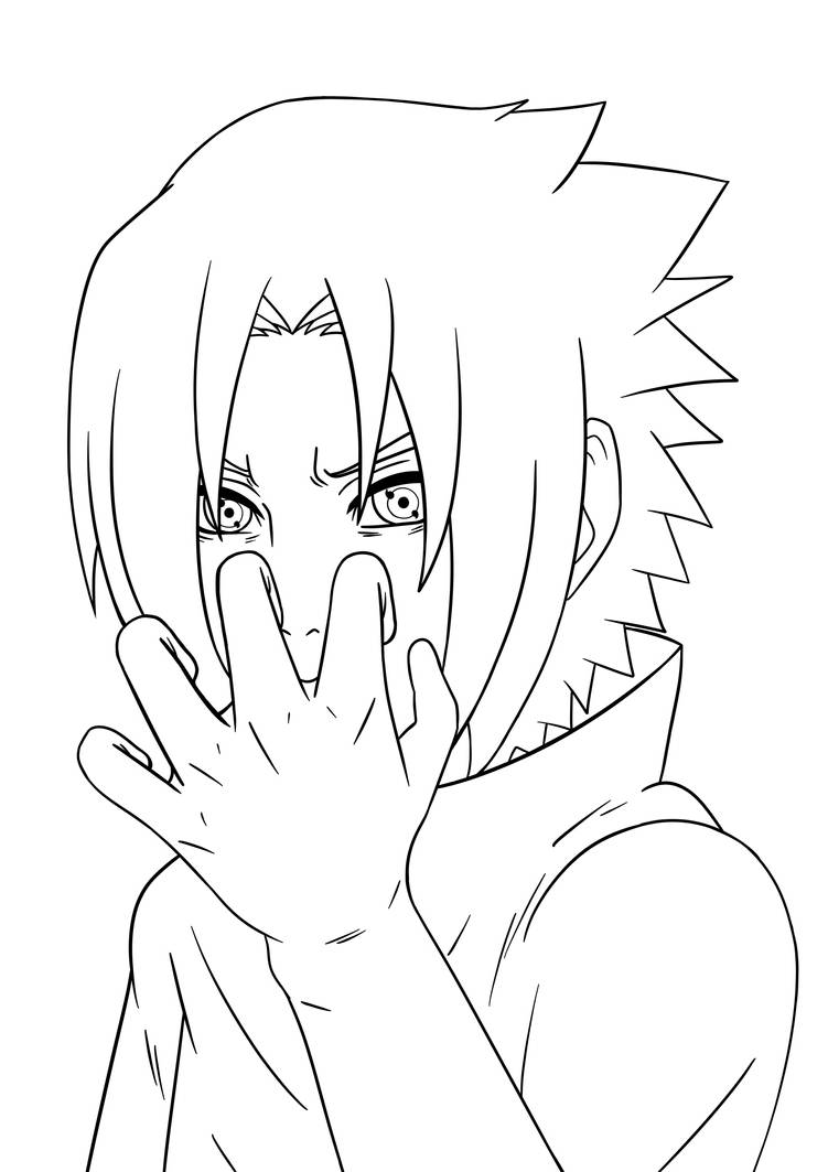 Sasuke Line Trace Sasuke Uchiha Line Art by PiliCorbi on DeviantArt