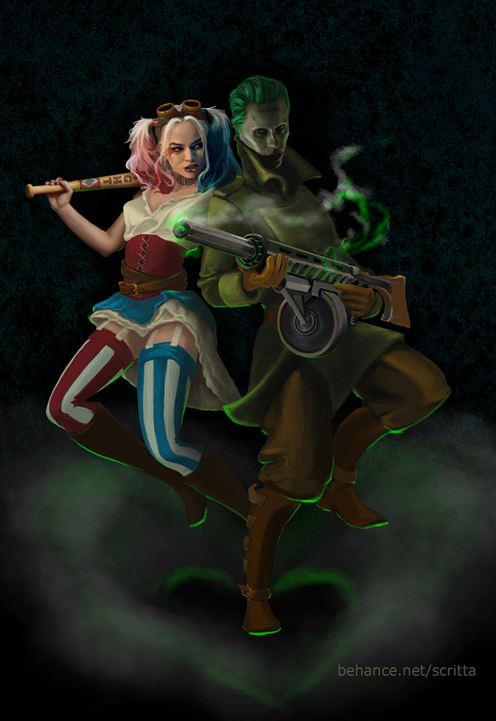 Steampunk Harley Quinn and Joker. Suicide Squad