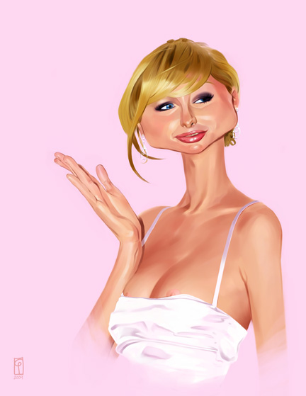 Paris Hilton Caricature