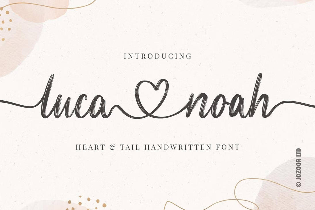 Luca Noah Brush Heart Script Font by roninathut on DeviantArt