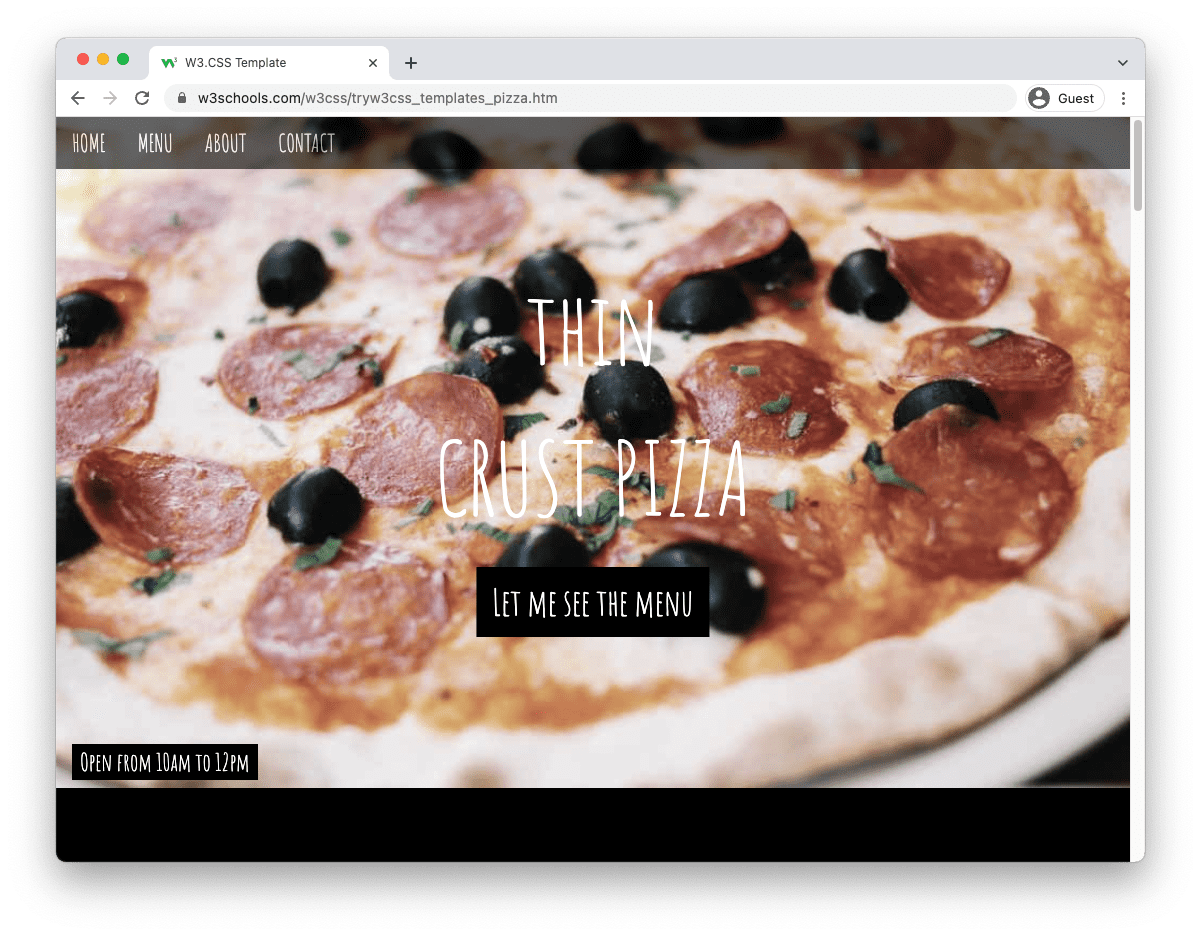 Build Restaurant Website