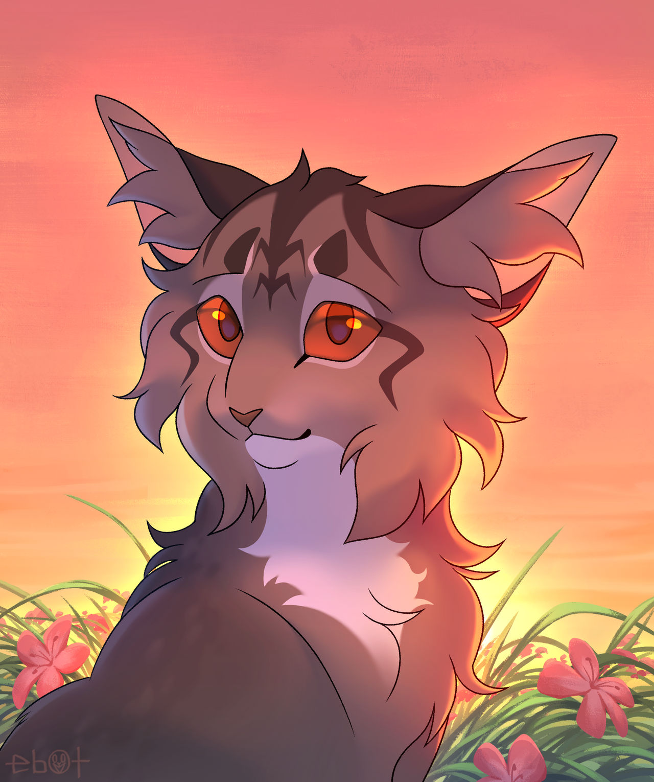 Red Sol Cat Red sunset by eb0t on DeviantArt
