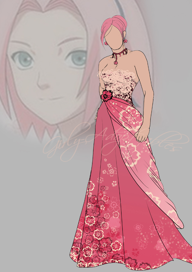 Outfit Adopt - Sakura Haruno wedding gown (Open)