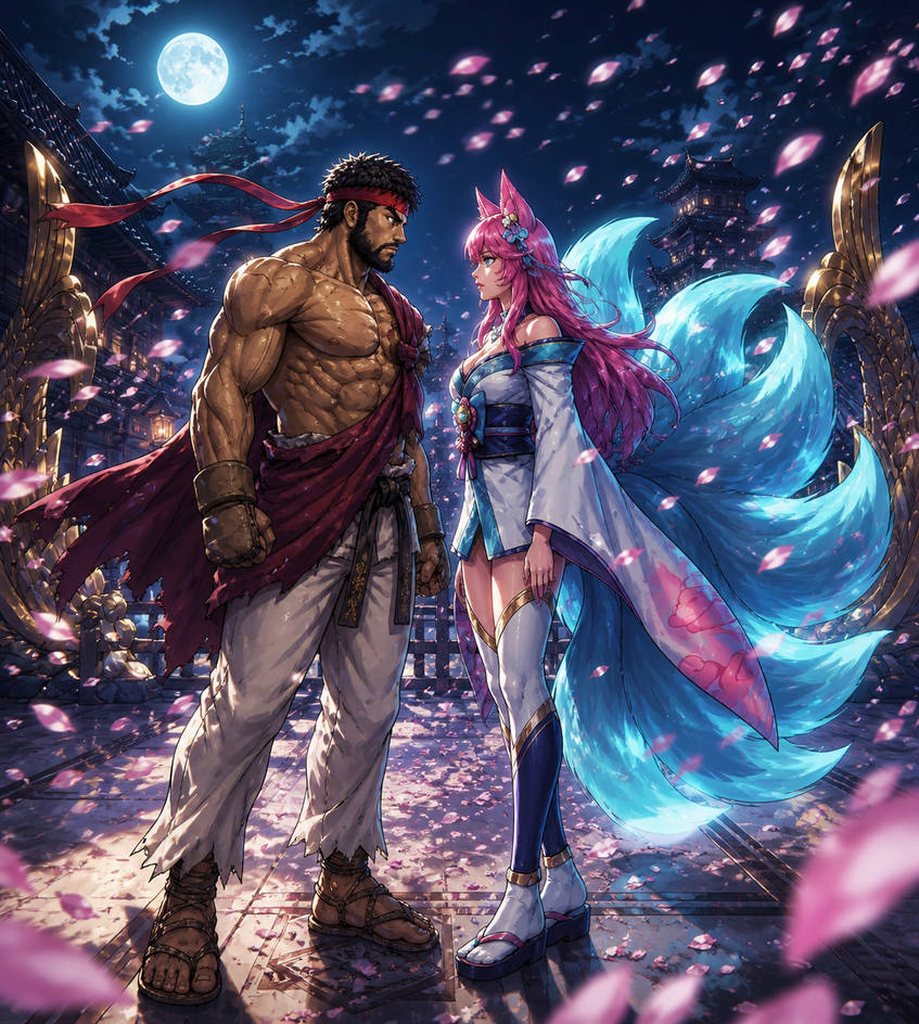 Emo Ryu Ahri Ryu spirite blossom by whitewolf4hri on DeviantArt