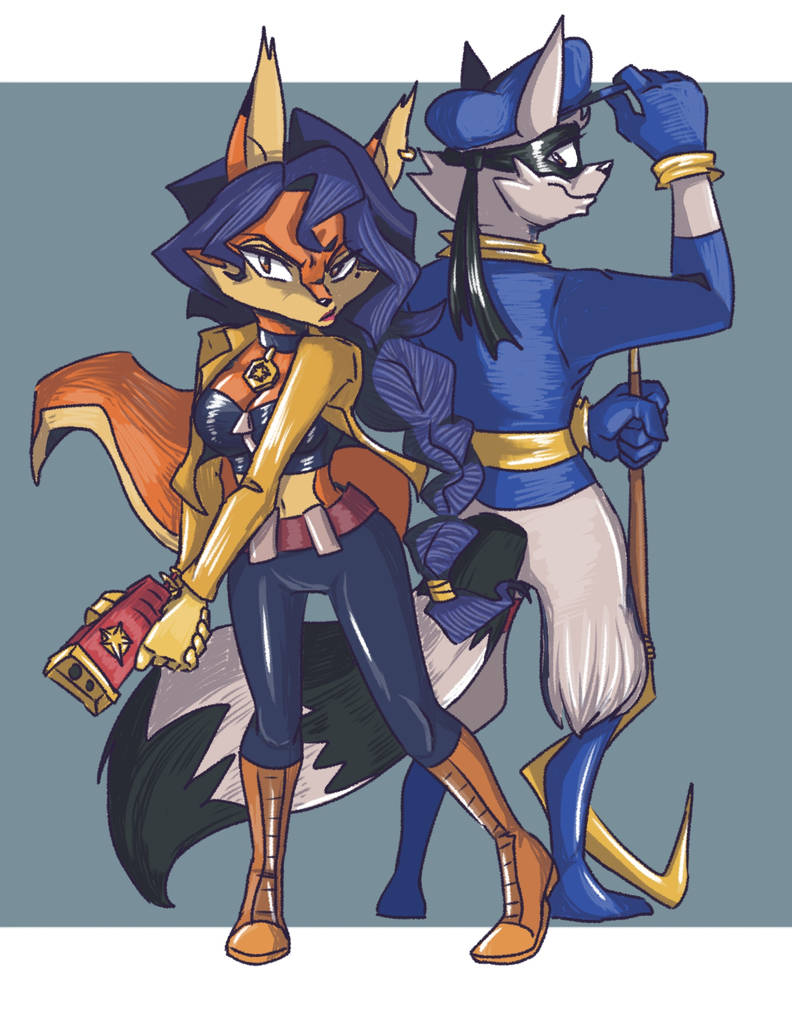 Sly Cooper and Carmelita fox by Whydishard on DeviantArt