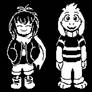 Endertale!Frisk and Asriel Sprites