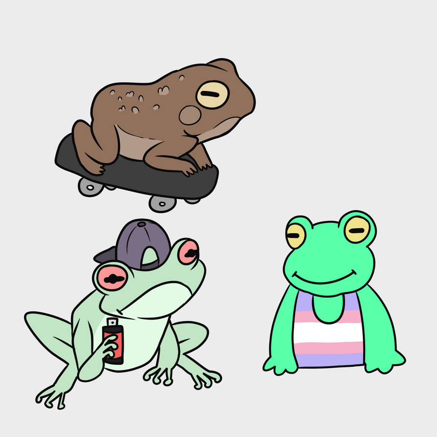 frog sticker designs by werewolfprince1 on DeviantArt