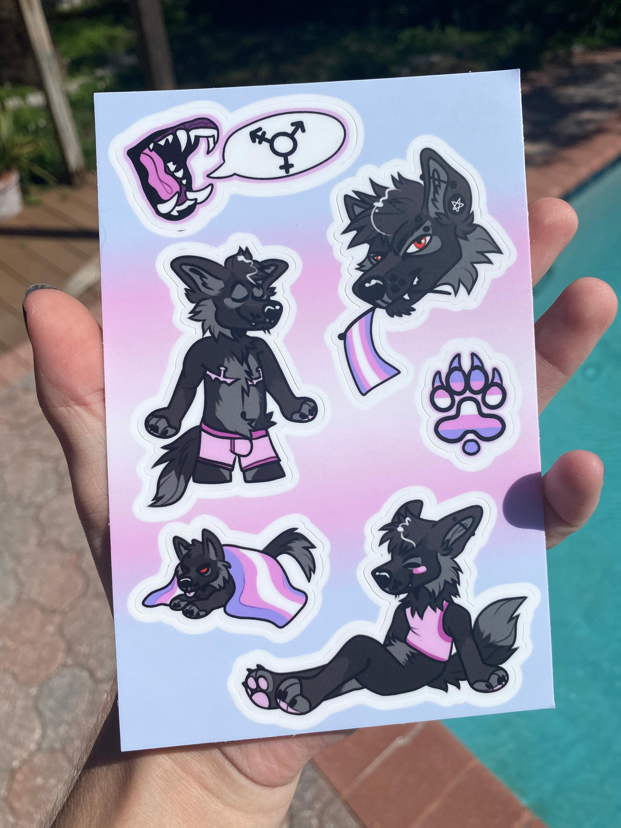 transmasc werewolf pride sticker sheet by werewolfprince1 on DeviantArt