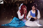 Ariel and Belle Cosplay by LazuliCosplay