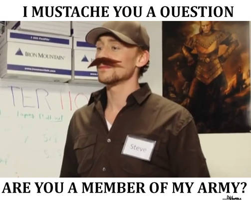 Tom Hiddleston mustache you a question...