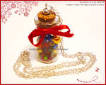 Hand Made Colorful Necklace: Bottle of Treasures by izka-197