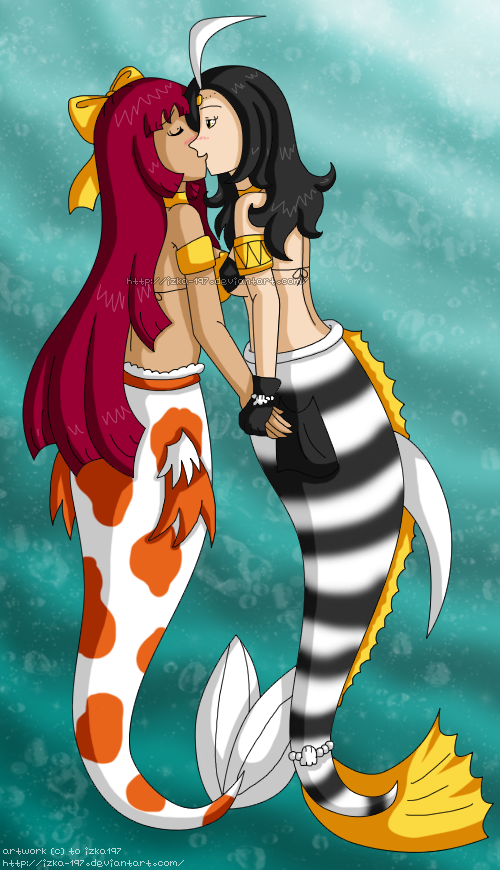 [Commission34] Mermaids yuri Umiko x Nami